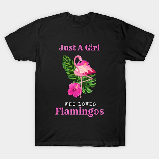 Just A Girl Who Loves Flamingos T-Shirt by FalconPod